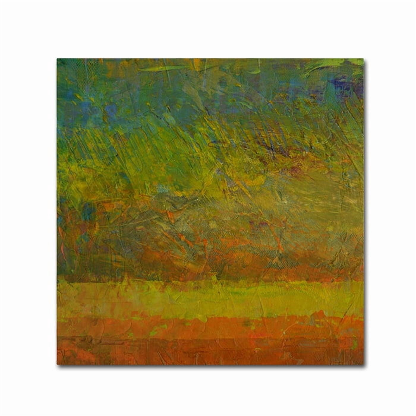 Michelle Calkins 'Golden Dawn' Huge Canvas Art 35 x 35