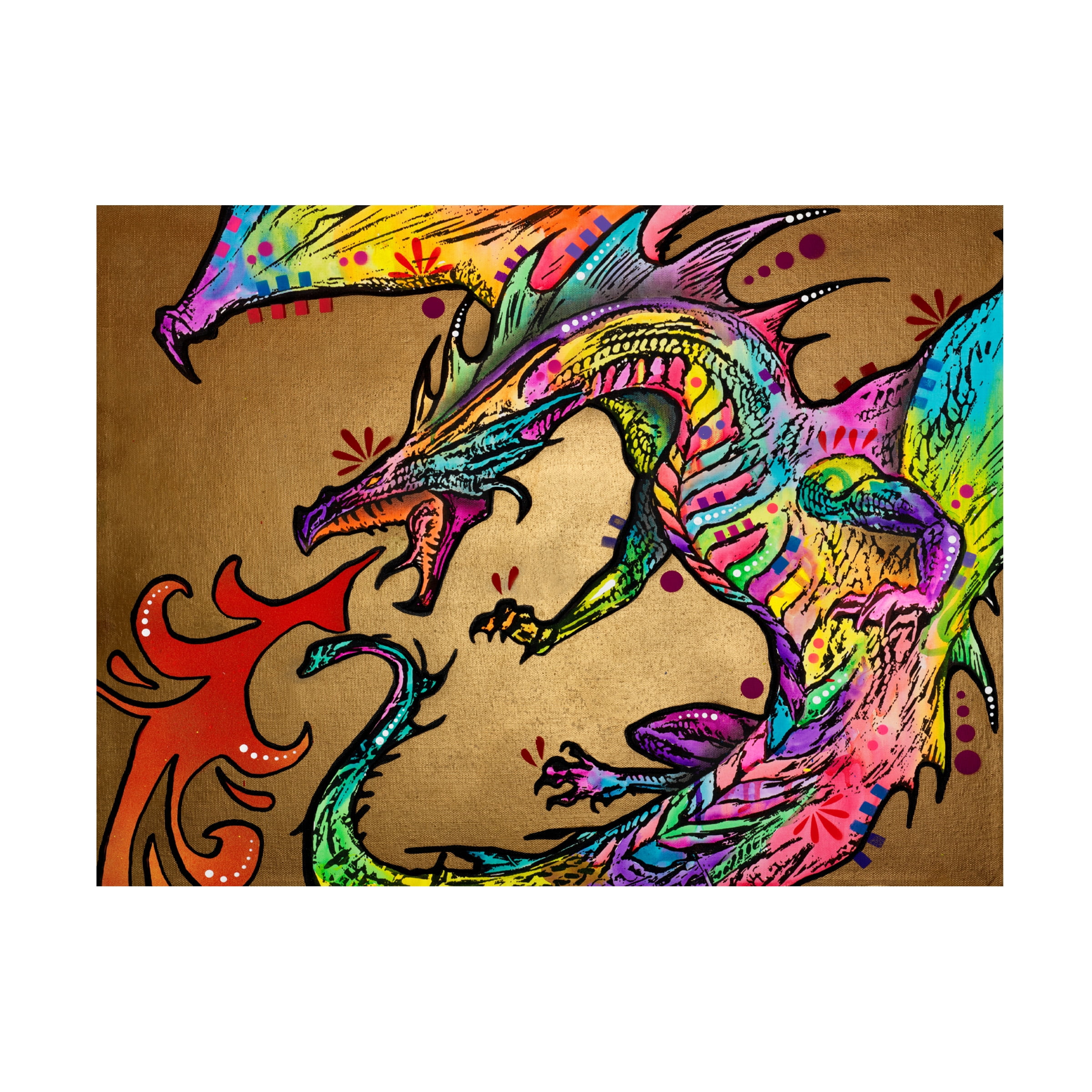 Trademark Fine Art 'Golden Dragon' Canvas Art by Dean Russo