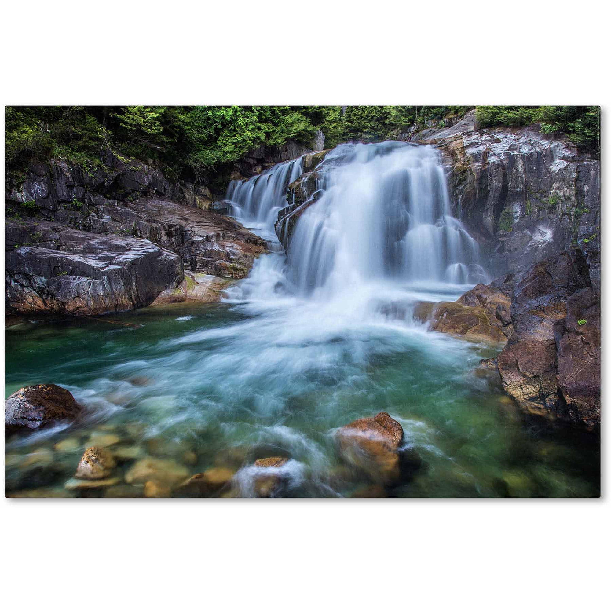 Trademark Fine Art "Golden Ears Falls" Canvas Art by Pierre Leclerc