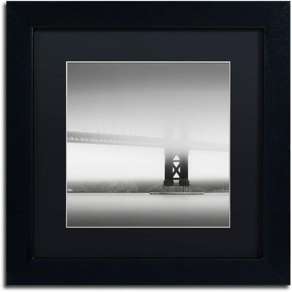 Trademark Fine Art "Golden Gate" Canvas Art by Dave MacVicar, Black Matte, Black Frame