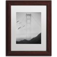 thumbnail image 1 of Trademark Fine Art "Golden Gate Pier and Birds I" Canvas Art by Moises Levy White Matte, Wood Frame, 1 of 2