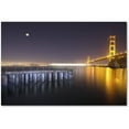 thumbnail image 1 of Trademark Fine Art "Golden Gate Pier and Stars" Canvas Art by Moises Levy, 1 of 2