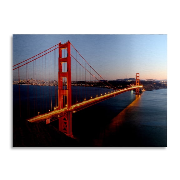 Trademark Fine Art 'Golden Gate SF' Brushed Aluminum Wall Art Art by Pierre Leclerc