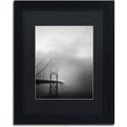 thumbnail image 1 of Trademark Fine Art "Golden Gate and Birds" Canvas Art by Moises Levy Black Matte, Black Frame, 1 of 5