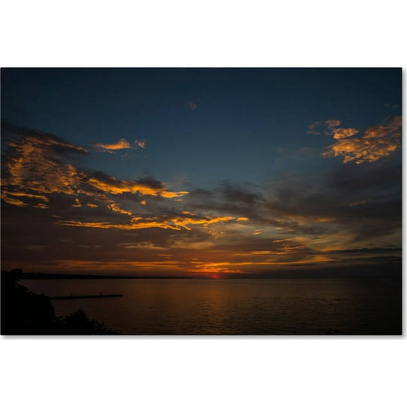 Trademark Fine Art "Golden Hour Lake Erie" Canvas Art by Kurt Shaffer