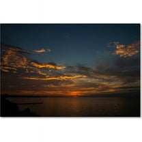 Trademark Fine Art "Golden Hour Lake Erie" Canvas Art by Kurt Shaffer