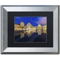 thumbnail image 1 of Trademark Fine Art "Golden Hour in the Louvre" Canvas Art by Mathieu Rivrin, Black Matte, Silver Frame, 1 of 1