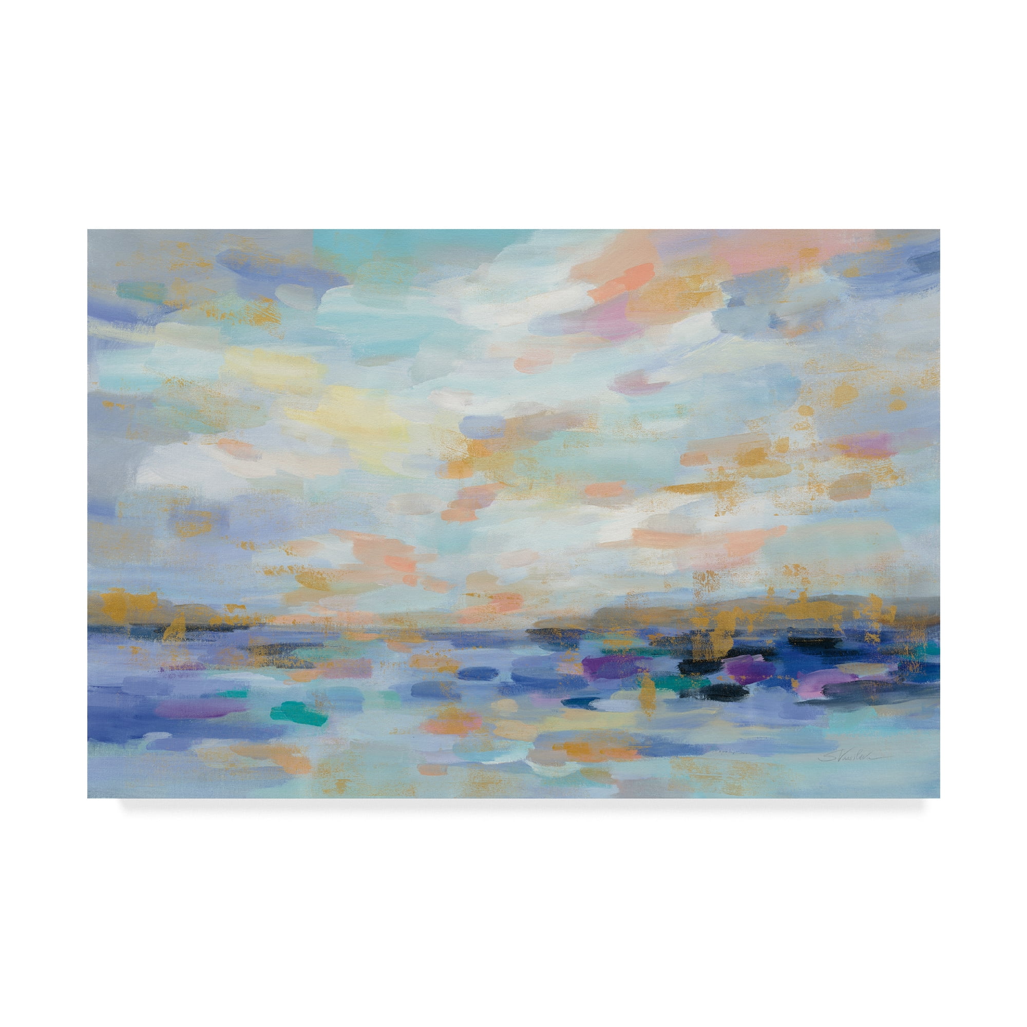 Trademark Fine Art 'Golden Sunrise Pink' Canvas Art by Silvia Vassileva