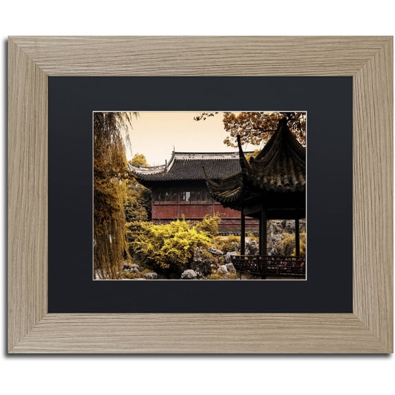 Trademark Fine Art "Golden Temple" Canvas Art by Philippe Hugonnard, Black Matte, Birch Frame