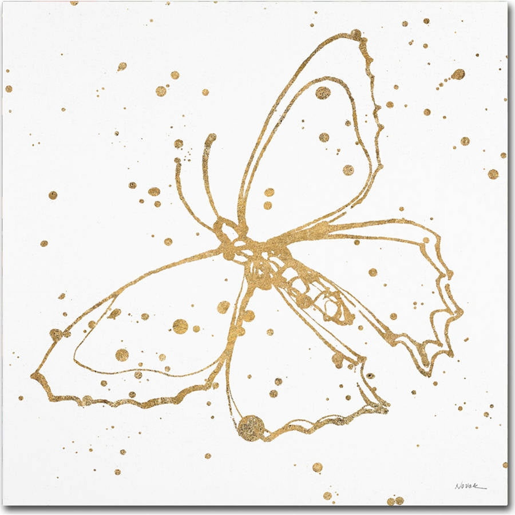 Trademark Fine Art "Golden Wings II" Canvas Art by Shirley Novak