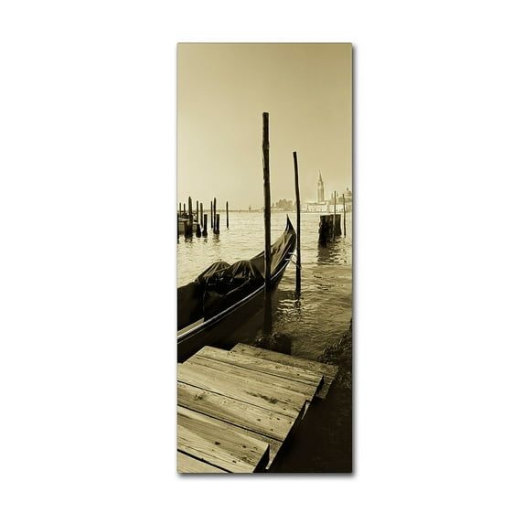 Trademark Fine Art "Gondola and San Marco Antique" Canvas Art by Moises Levy