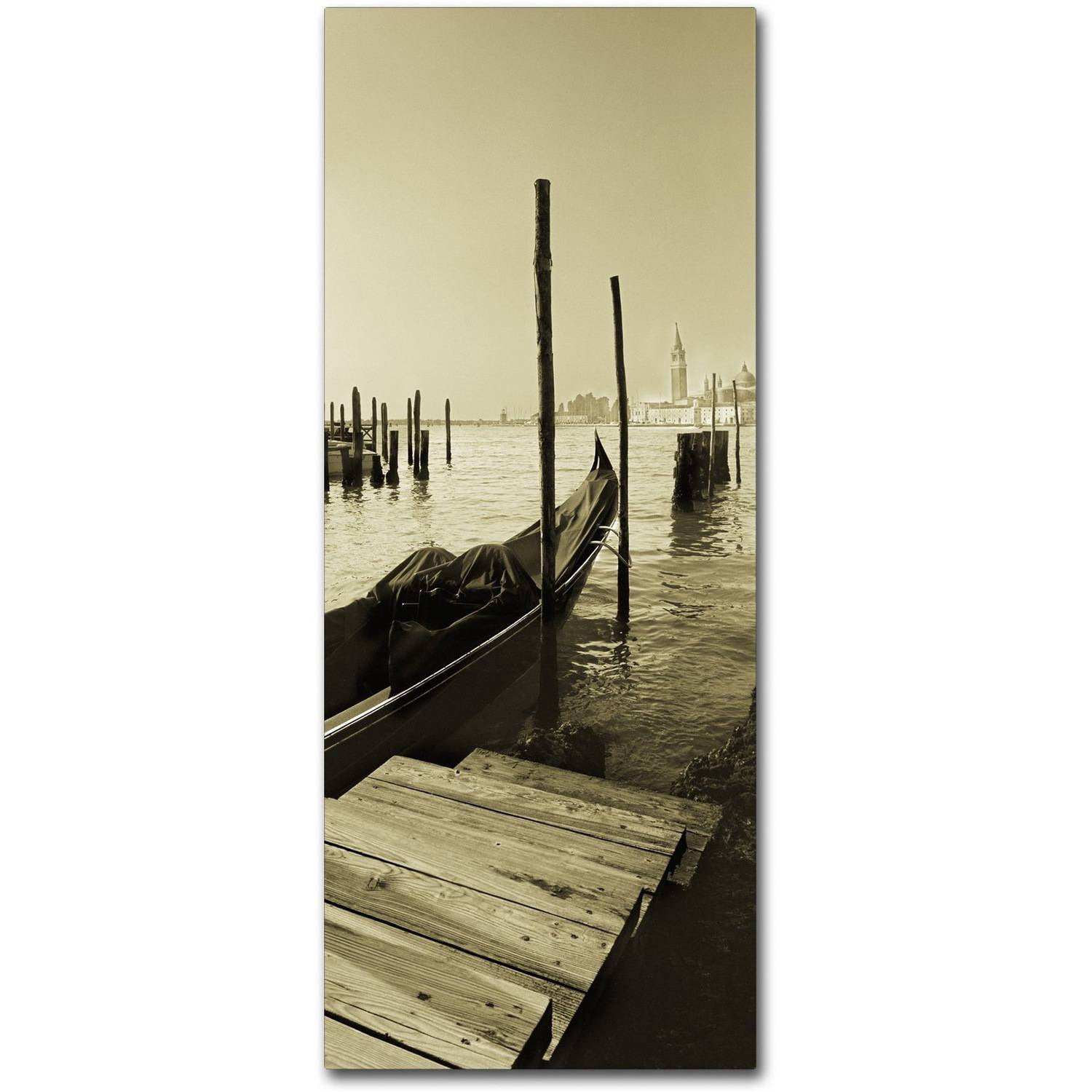Trademark Fine Art "Gondola and San Marco Antique" Canvas Art by Moises Levy