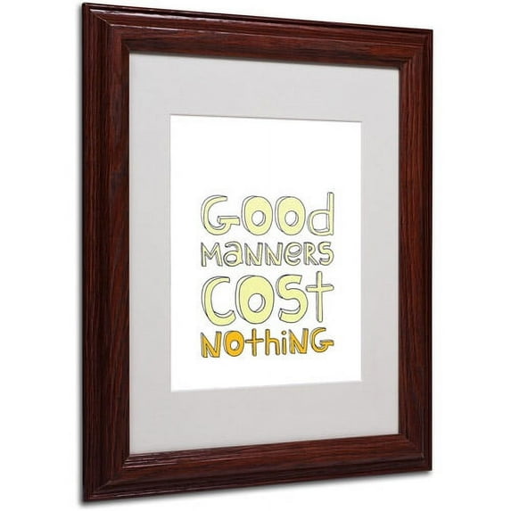 Trademark Fine Art "Good Manners II" Canvas Art by Megan Romo, Wood Frame
