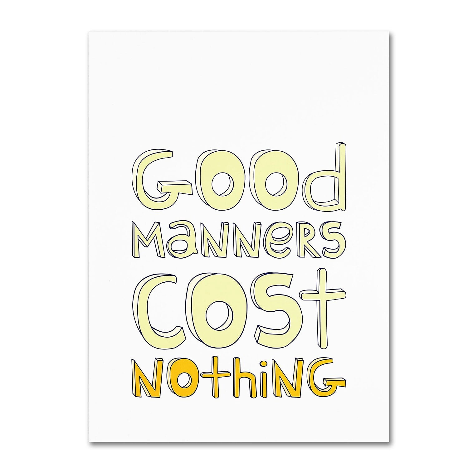 Trademark Fine Art "Good Manners II" Canvas Art by Megan Romo