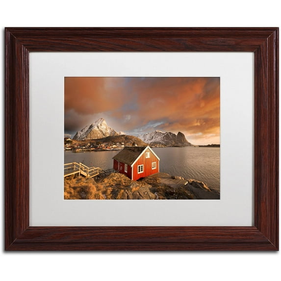 Trademark Fine Art "Good morning Lofoten" Canvas Art by Philippe Sainte-Laudy, White Matte, Wood Frame