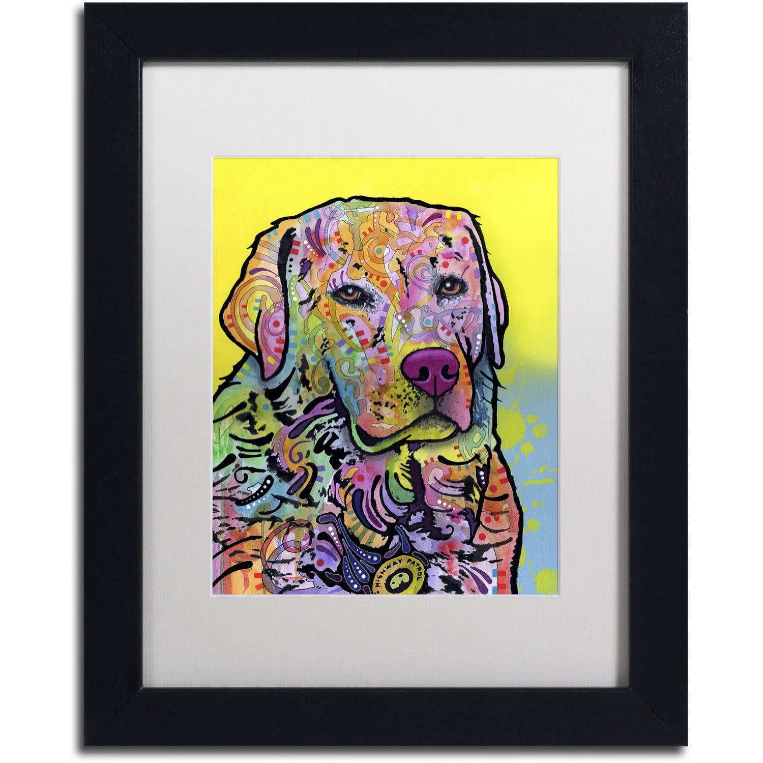 Trademark Fine Art "Goose" Canvas Art by Dean Russo, White Matte, Black Frame