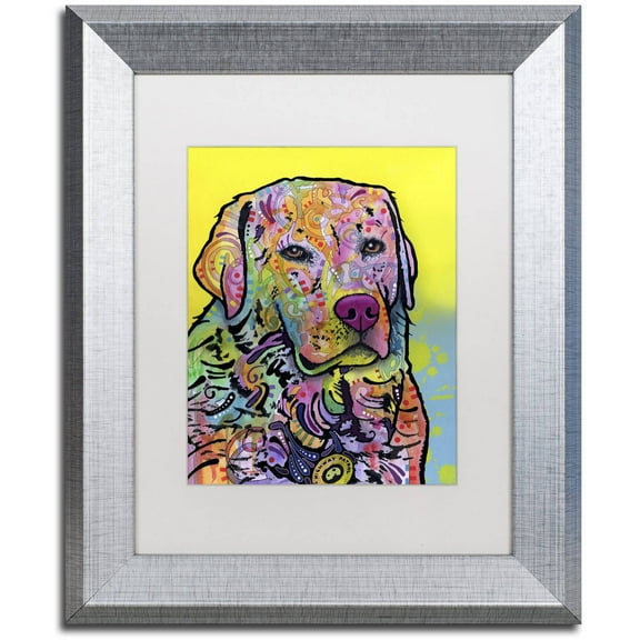 Trademark Fine Art "Goose" Canvas Art by Dean Russo, White Matte, Silver Frame