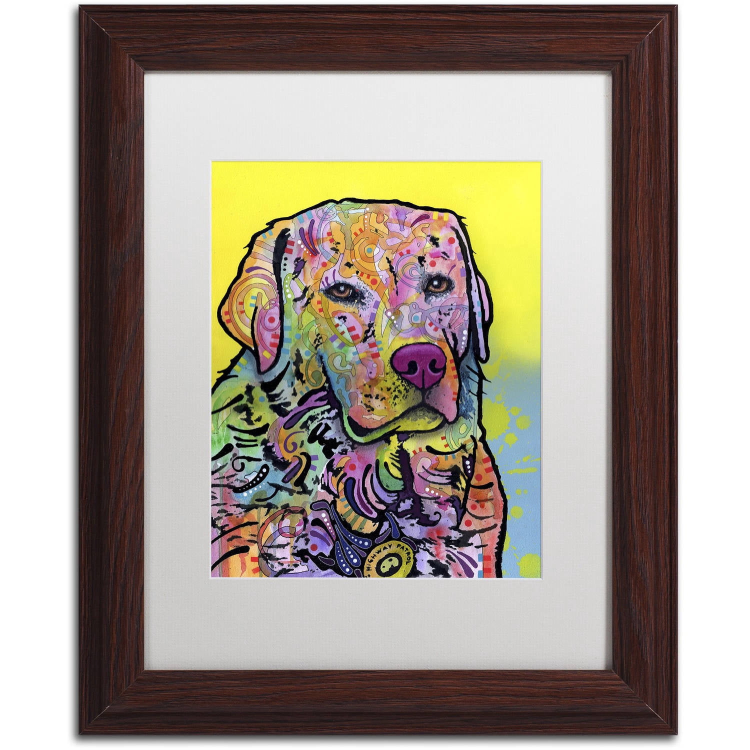 Trademark Fine Art "Goose" Canvas Art by Dean Russo, White Matte, Wood Frame