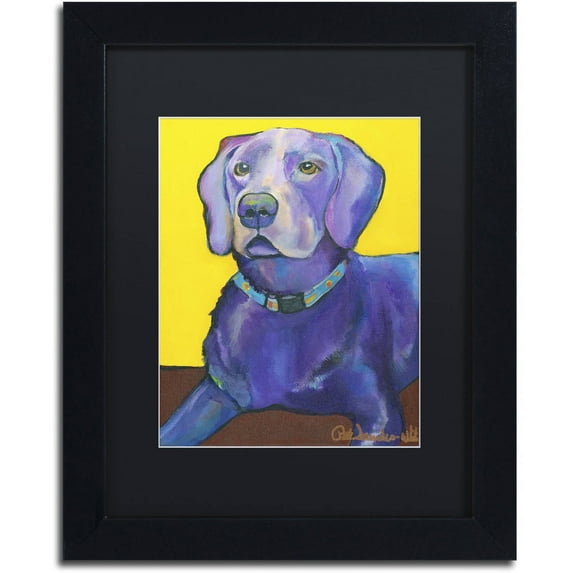 Trademark Fine Art "Goose" Canvas Art by Pat Saunders-White, Black Matte, Black Frame