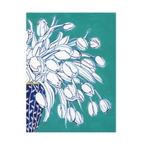 Trademark Fine Art Grace Popp Turquoise Tulip Bouquet II Canvas Wall Art