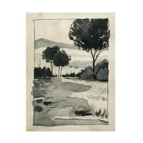 Trademark Fine Art Grace Popp Watercolor Country Sketch I Canvas Wall Art