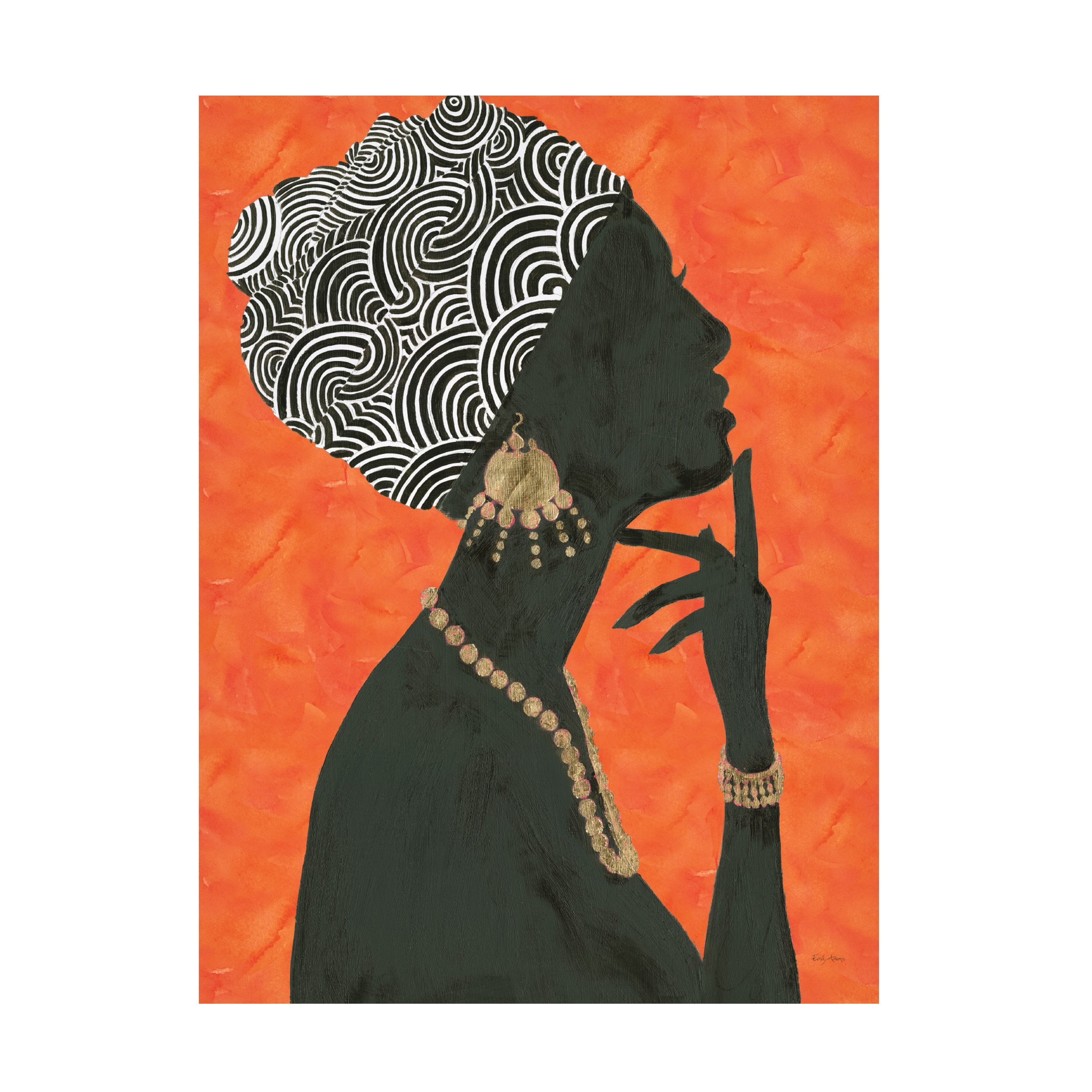 Trademark Fine Art 'Graceful Majesty I Orange' Canvas Art by Emily Adams