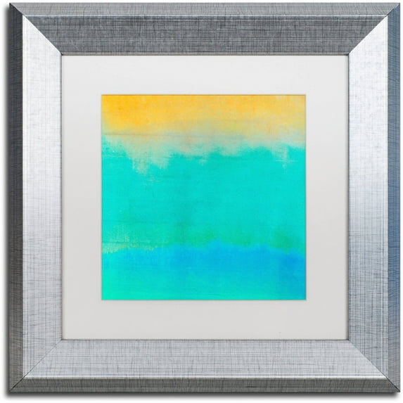 Trademark Fine Art "Gradients II" Canvas Art by Color Bakery White Matte, Silver Frame