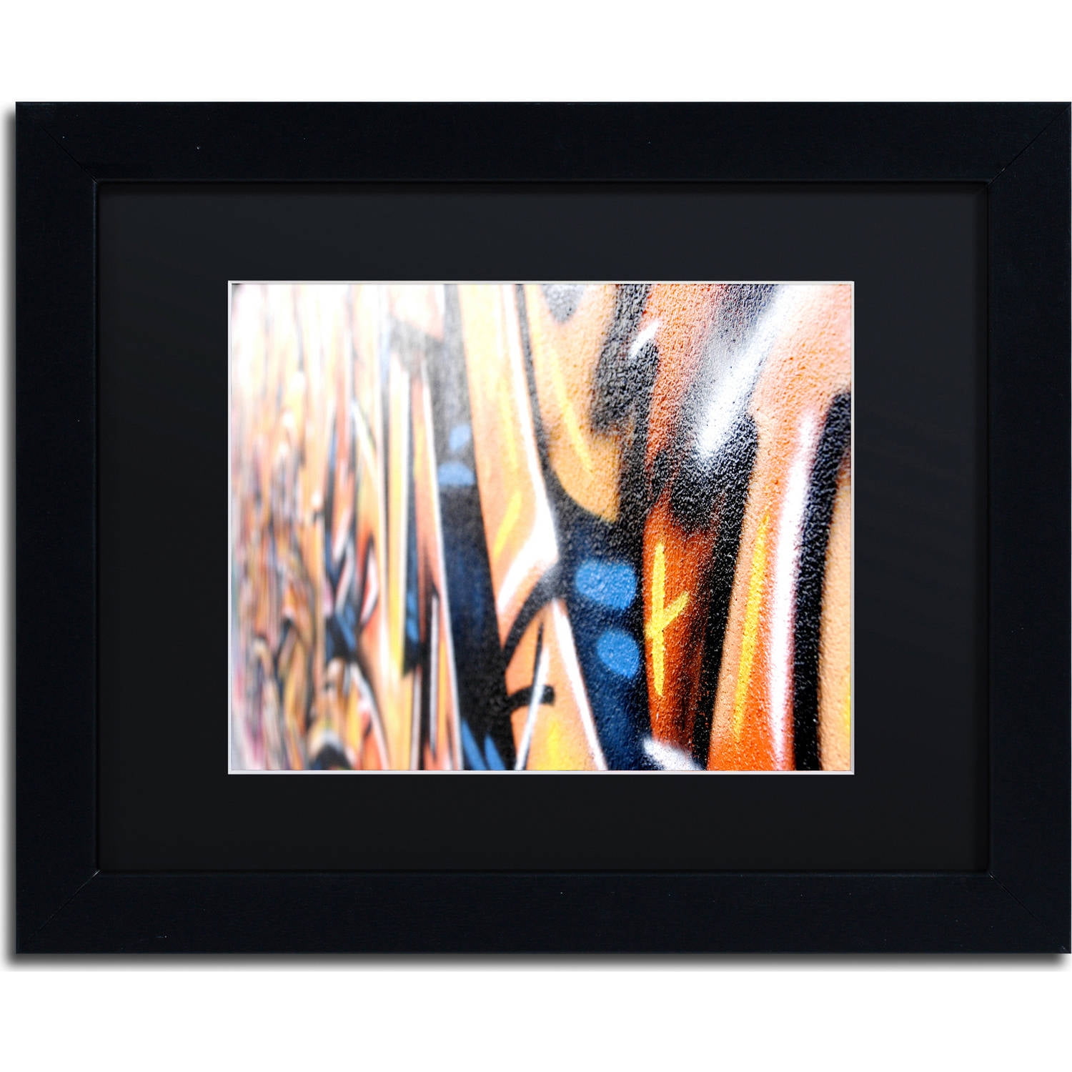 Trademark Fine Art "Graffiti" Canvas Art by Yale Gurney, Black Matte, Black Frame