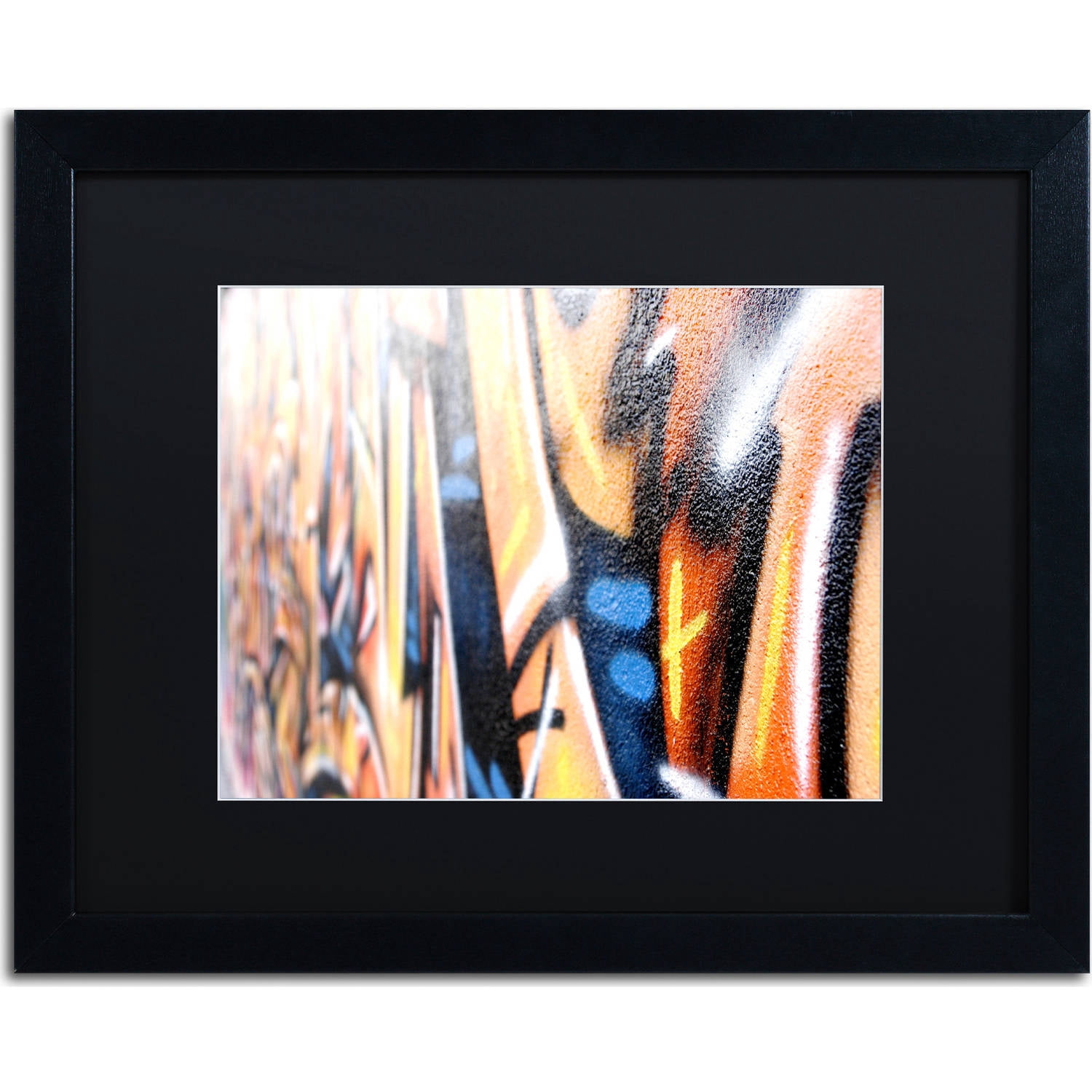 Trademark Fine Art "Graffiti" Canvas Art by Yale Gurney, Black Matte, Black Frame