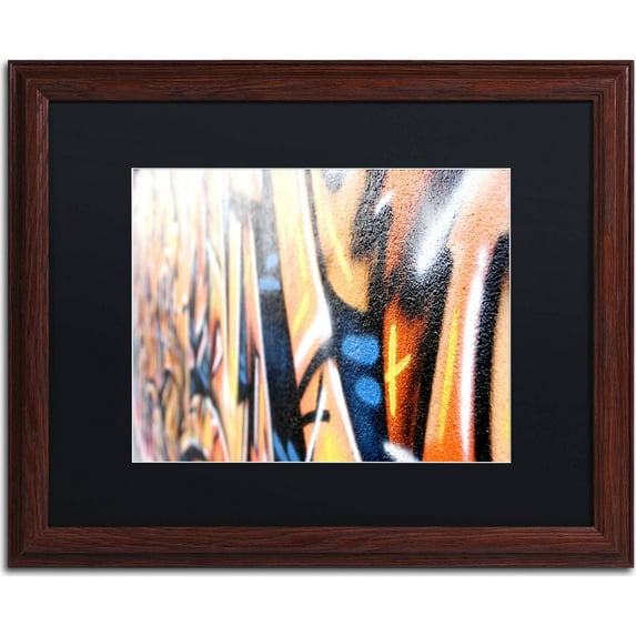 Trademark Fine Art "Graffiti" Canvas Art by Yale Gurney, Black Matte, Wood Frame