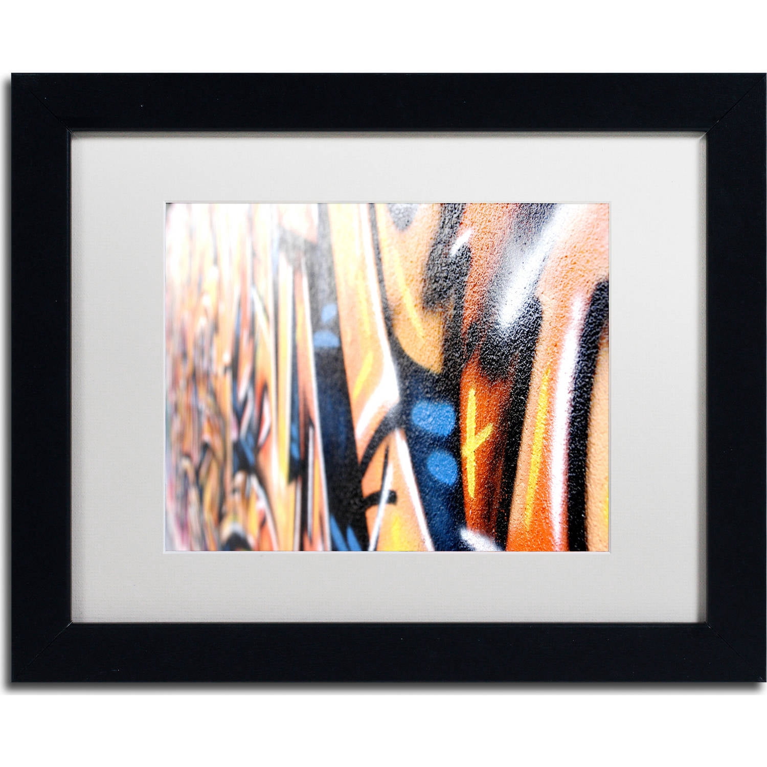Trademark Fine Art "Graffiti" Canvas Art by Yale Gurney, White Matte, Black Frame