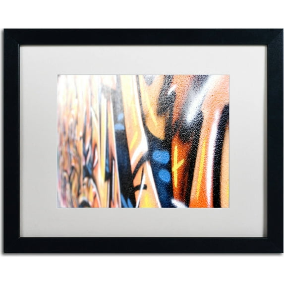 Trademark Fine Art "Graffiti" Canvas Art by Yale Gurney, White Matte, Black Frame