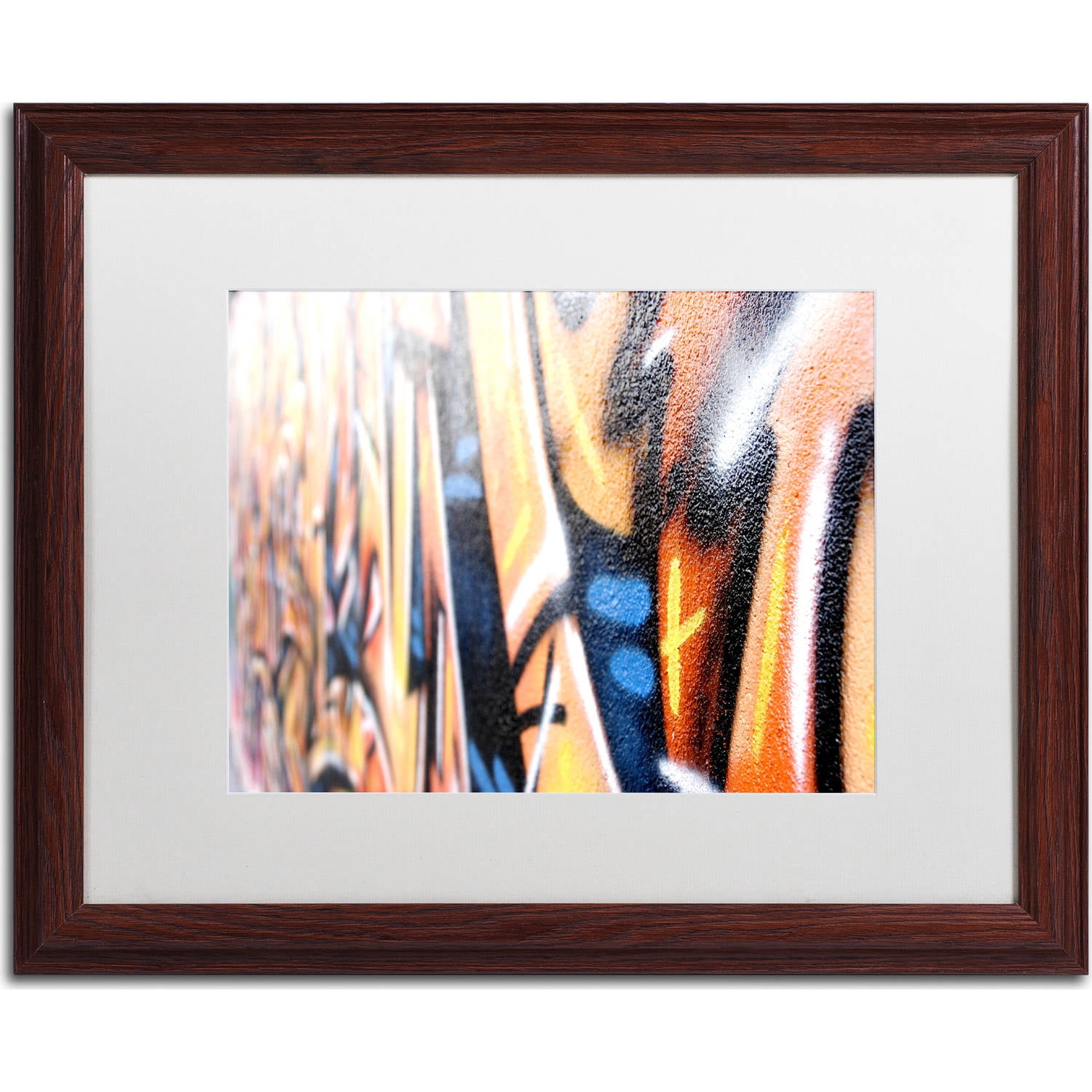 Trademark Fine Art "Graffiti" Canvas Art by Yale Gurney, White Matte, Wood Frame