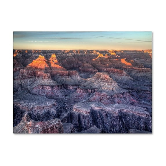 Trademark Fine Art "Grand Canyon Sunset" Canvas Art by Pierre Leclerc