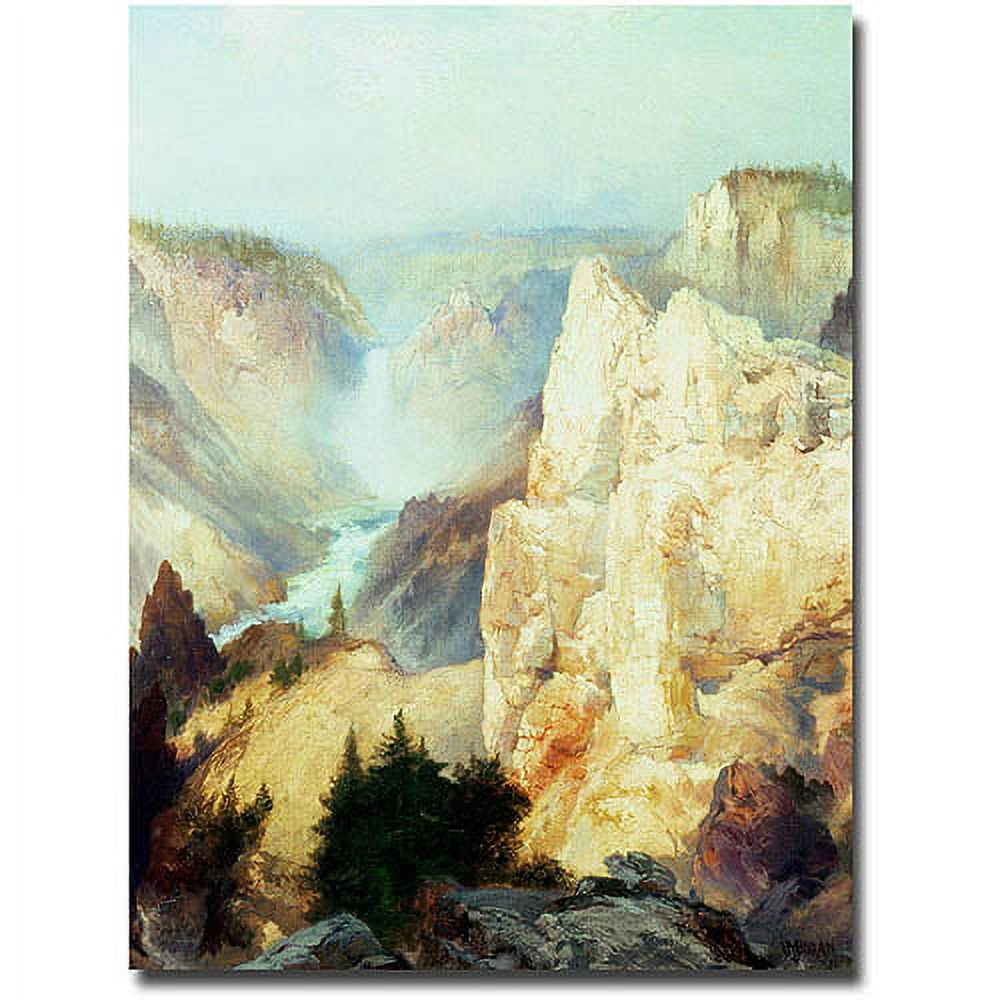 Trademark Fine Art "Grand Canyon of Yellowstone" Canvas Wall Art by Thomas Moran