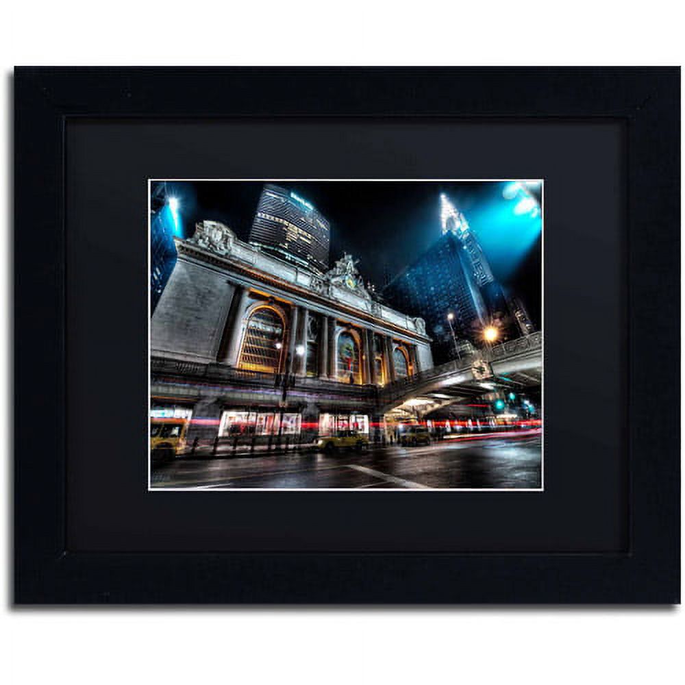 Trademark Fine Art "Grand Central Terminal 42nd. Street - Manhattan" Canvas Art by David Ayash, Black Matte, Black Frame
