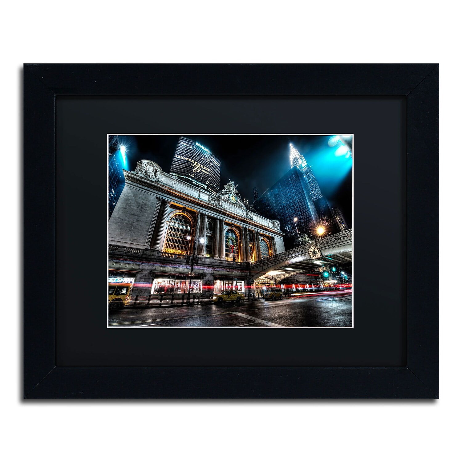 Grand Central Terminal Nightscape Framed Canvas Print, 11" x 14"