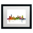 thumbnail image 1 of Trademark Fine Art 'Grand Rapids Michigan Skyline' Canvas Art by Michael Tompsett, White Matte, Black Frame, 1 of 4