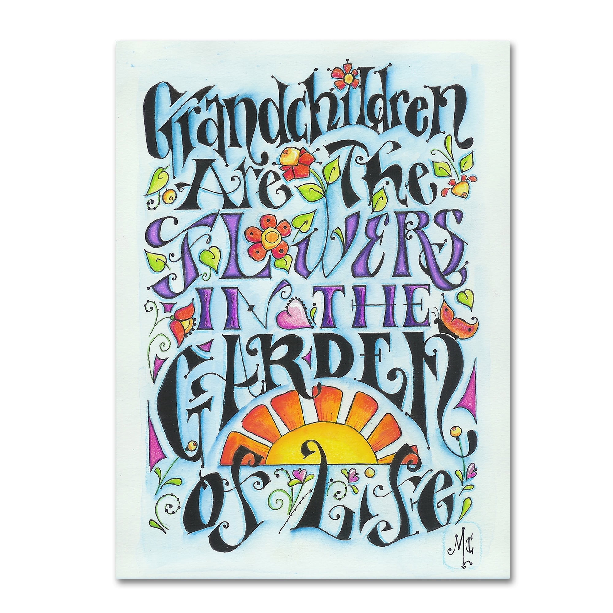 Trademark Fine Art 'Grandchildren' Canvas Art by Maureen Lisa Costello