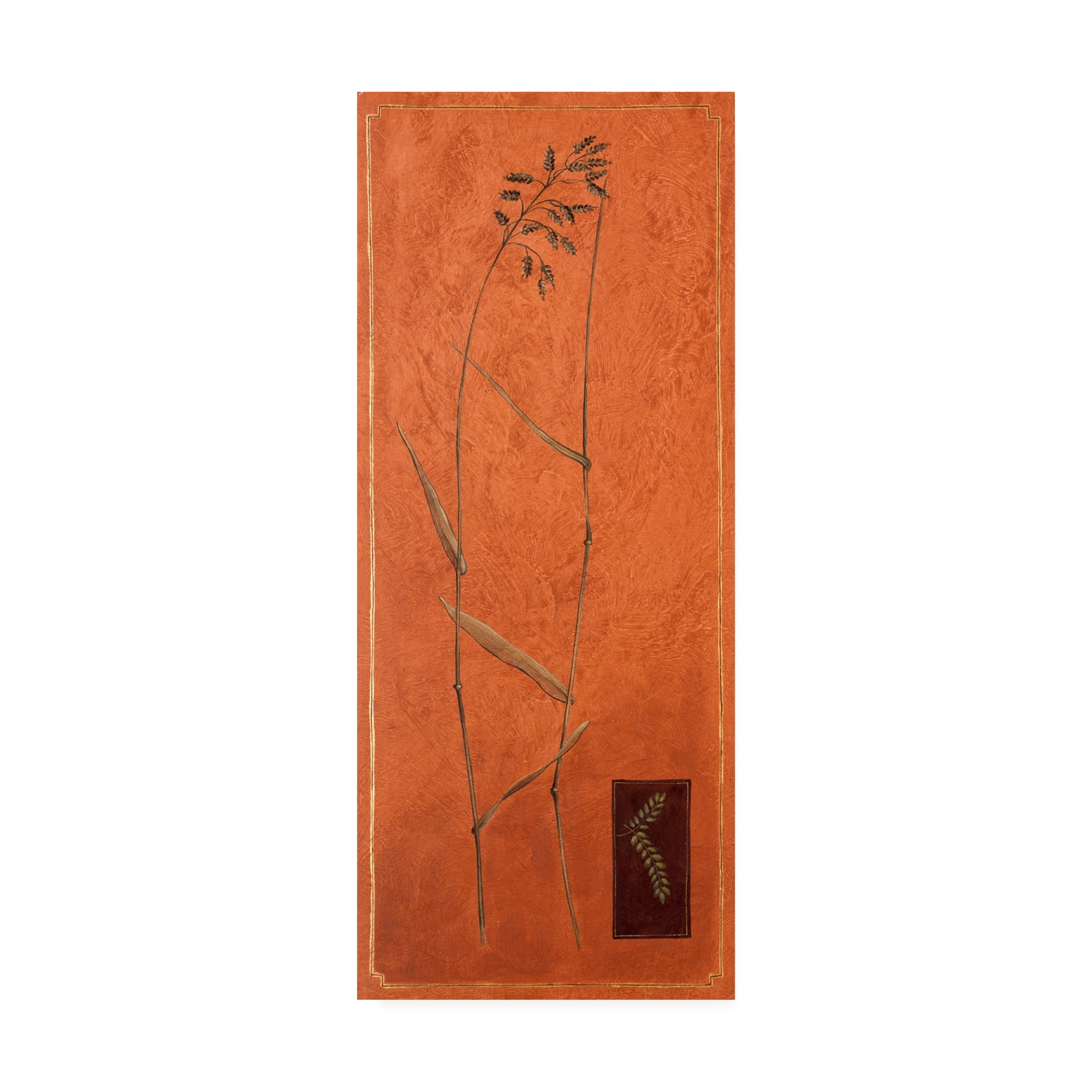 Trademark Fine Art 'Grass On Orange Background' Canvas Art by Pablo Esteban
