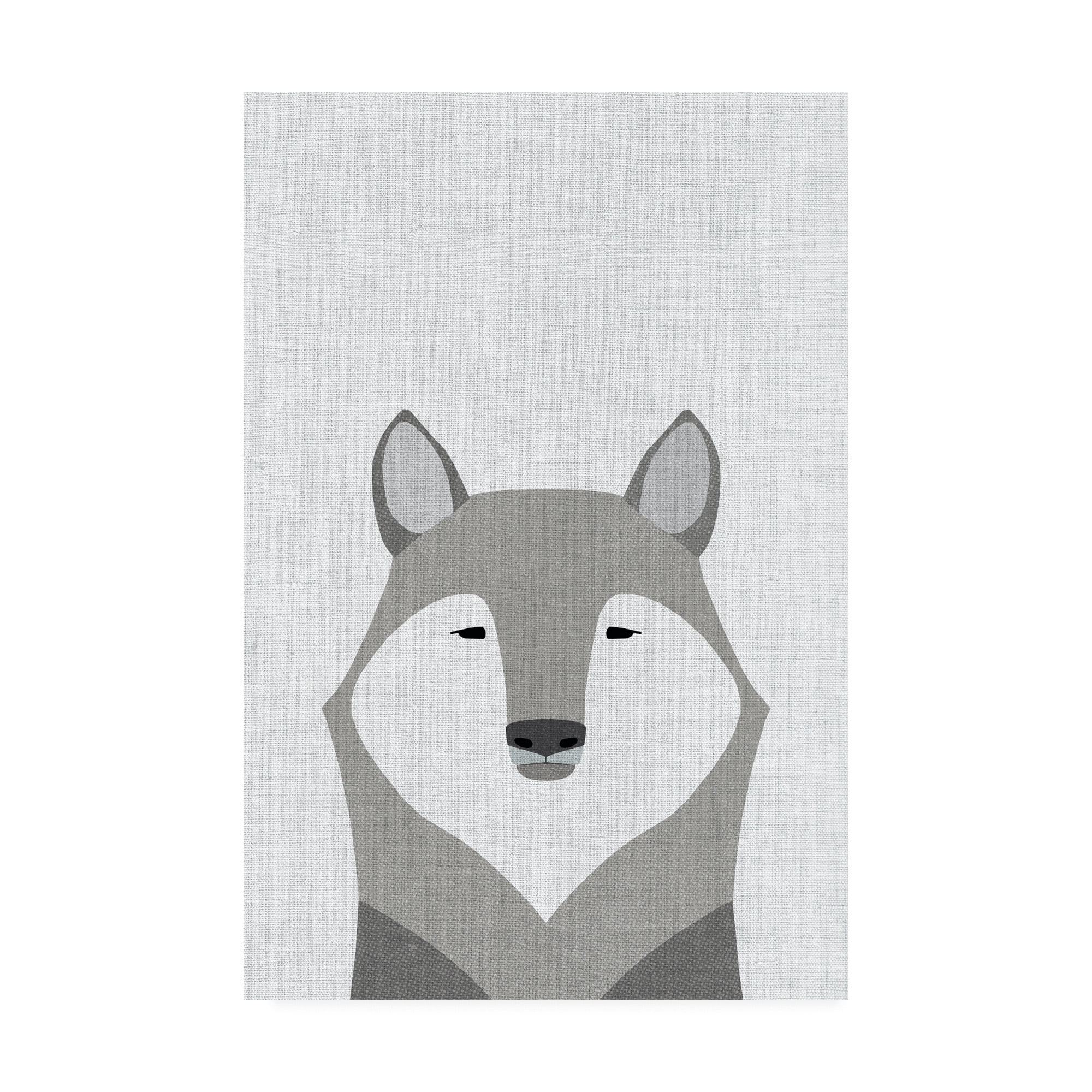 Trademark Fine Art 'Gray Wolf' Canvas Art by Annie Bailey Art