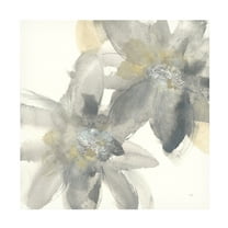 Trademark Fine Art Chris Paschke Gray and Silver Flowers II Canvas Wall Art - 14x14