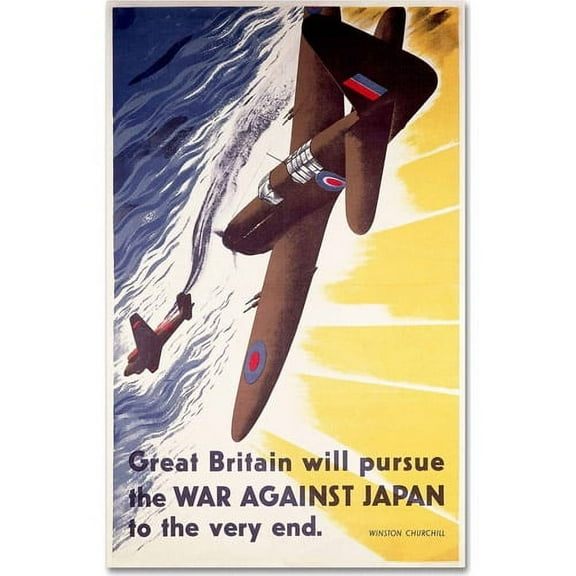 Trademark Fine Art "Great Britain Will Pursue War Against Japan" Canvas Art