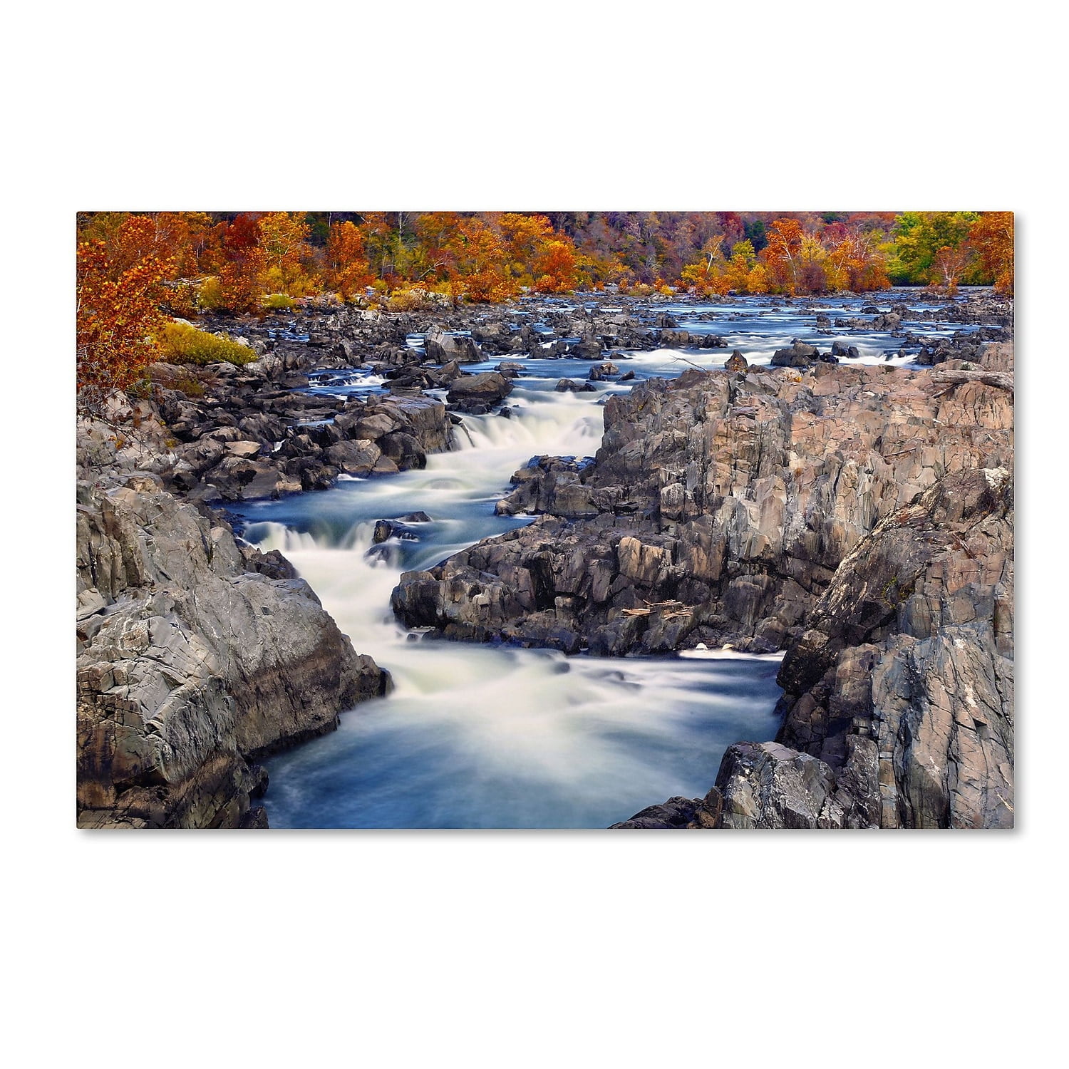 Trademark Fine Art "Great Falls" Canvas Art by CATeyes