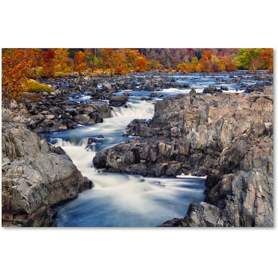 Trademark Fine Art "Great Falls" Canvas Art by CATeyes
