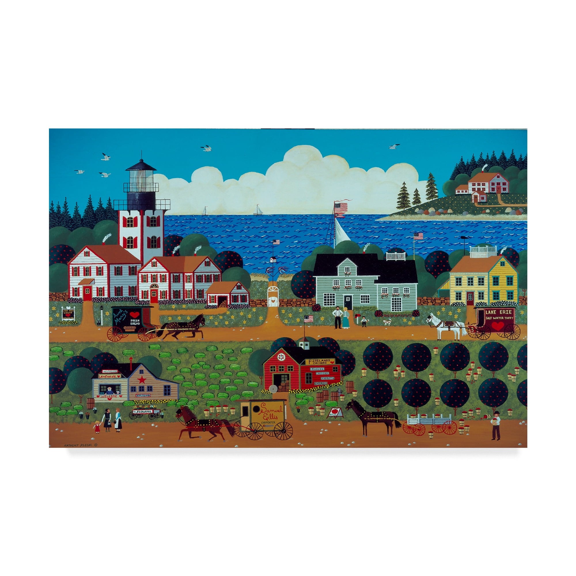 Trademark Fine Art 'Great Lakes Light' Canvas Art by Anthony Kleem