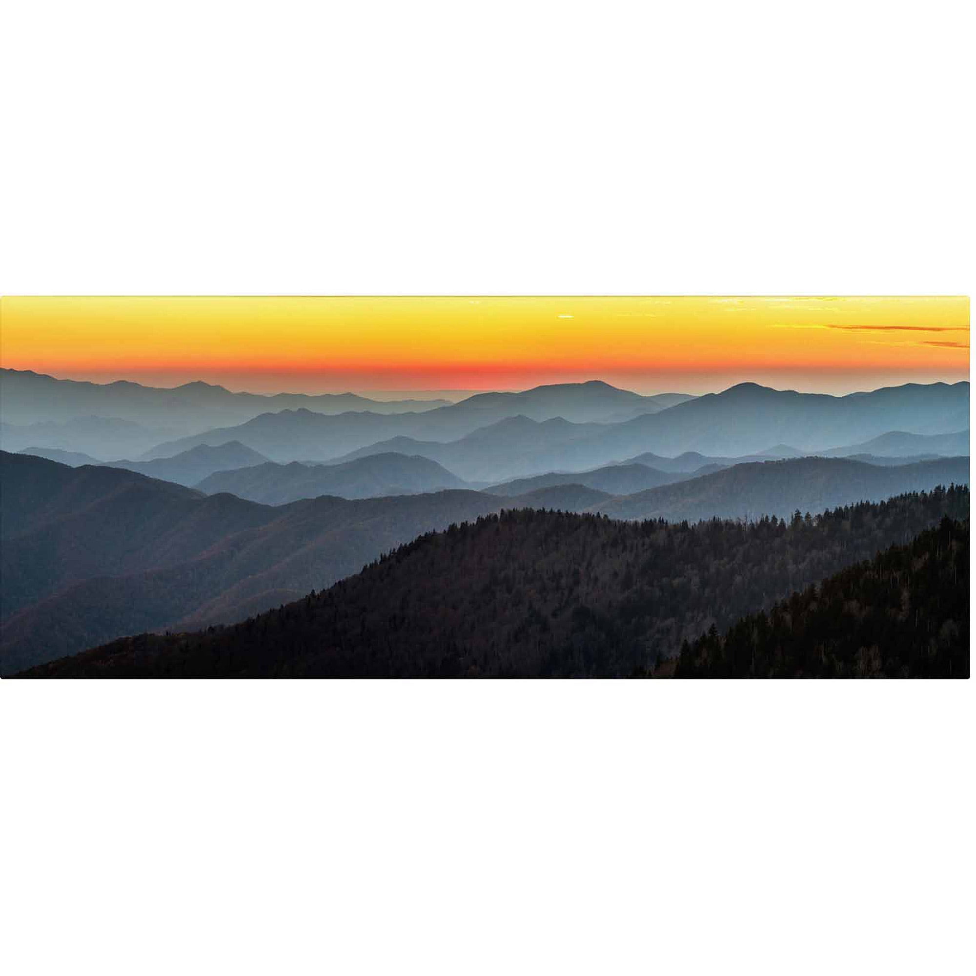 Trademark Fine Art "Great Smoky Sunset" Canvas Art by Pierre Leclerc