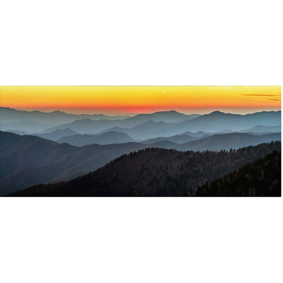 Trademark Fine Art "Great Smoky Sunset" Canvas Art by Pierre Leclerc