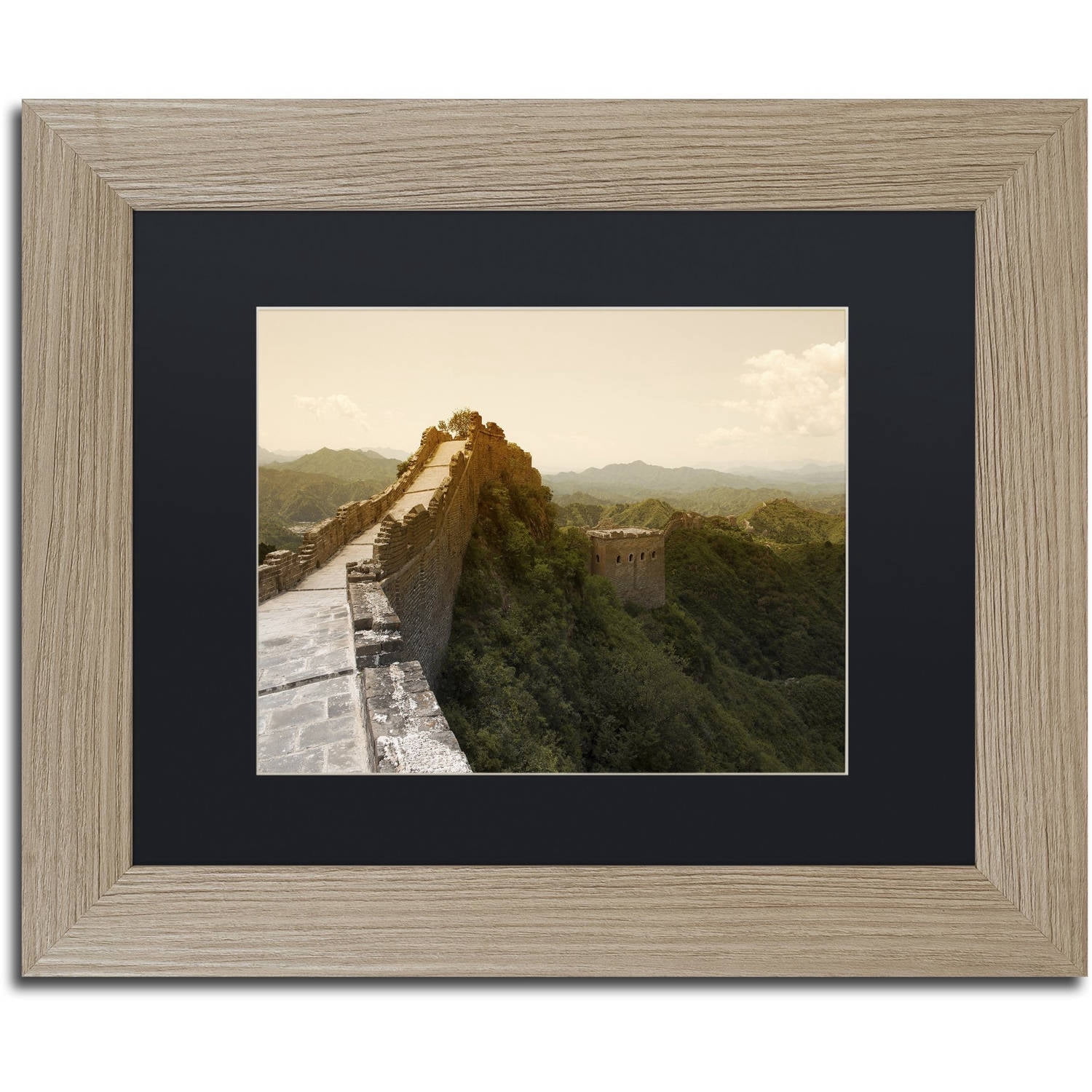 Trademark Fine Art "Great Wall X" Canvas Art by Philippe Hugonnard, Black Matte, Birch Frame