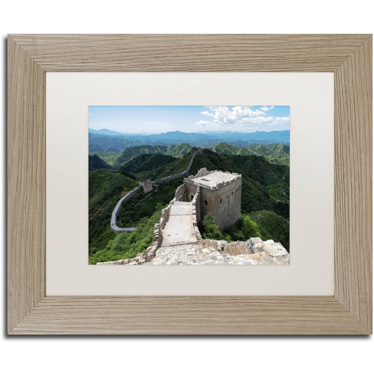 Trademark Fine Art "Great Wall XI" Canvas Art by Philippe Hugonnard, White Matte, Birch Frame